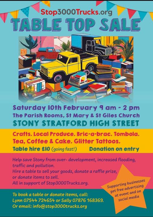 Table top sale info