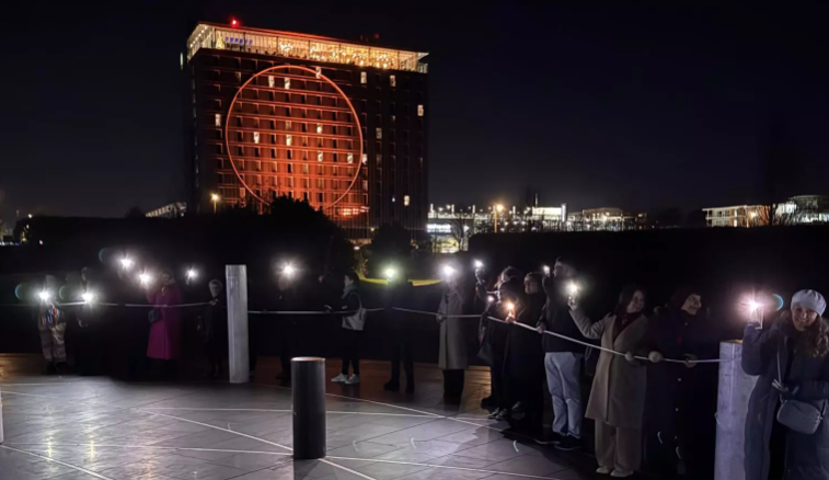 White Ribbon Vigil in Campbell Park, Milton Keynes